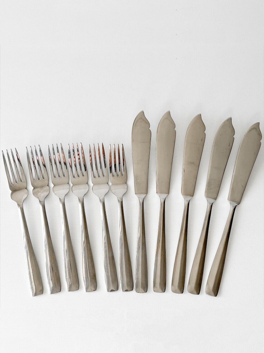 Set 11 Vtg Winegartens Firth Staybrite Fish Cutlery Set English Stainless Steel
